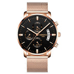 Men Watch Chronograph Sport Mens Waterproof Full Steel Quartz watch