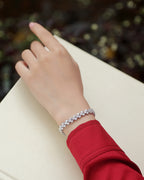 Kanong Luxury Fashion Mossan Diamond S925 Silver Bracelet
