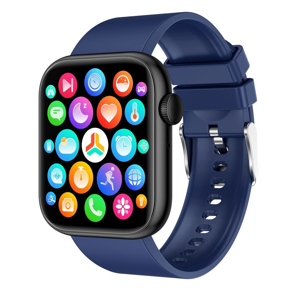 Orologio intelligente QX7 con controllo della temperatura corporea in metallo 185 Bluetooth e chiamata SOS