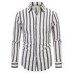 Men's Fashion Long Sleeve Shirt Vintage Flannel High Quality 3D Printed Polyester Breathable Stand Collar Men's Shirt