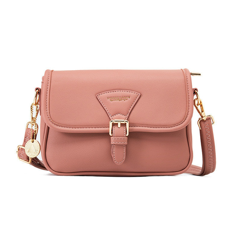 Dames Crossbody Tas Eenvoudige Mode Schoudertas Origineel Leer Grote Capaciteit Magnetische Gesp Dames Schoudertas