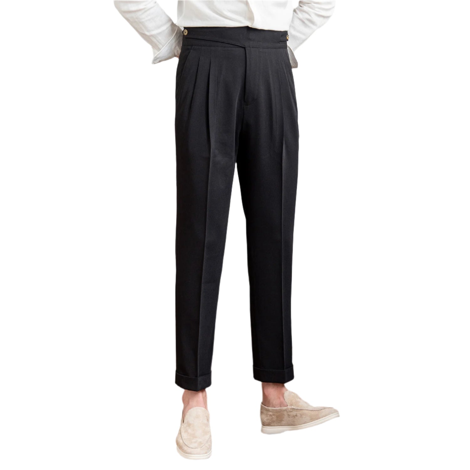 Men's Fashionable Business Casual Formal Pants Commuter Suit Casual Suit Italian High Waist Straight-leg Men's Pants