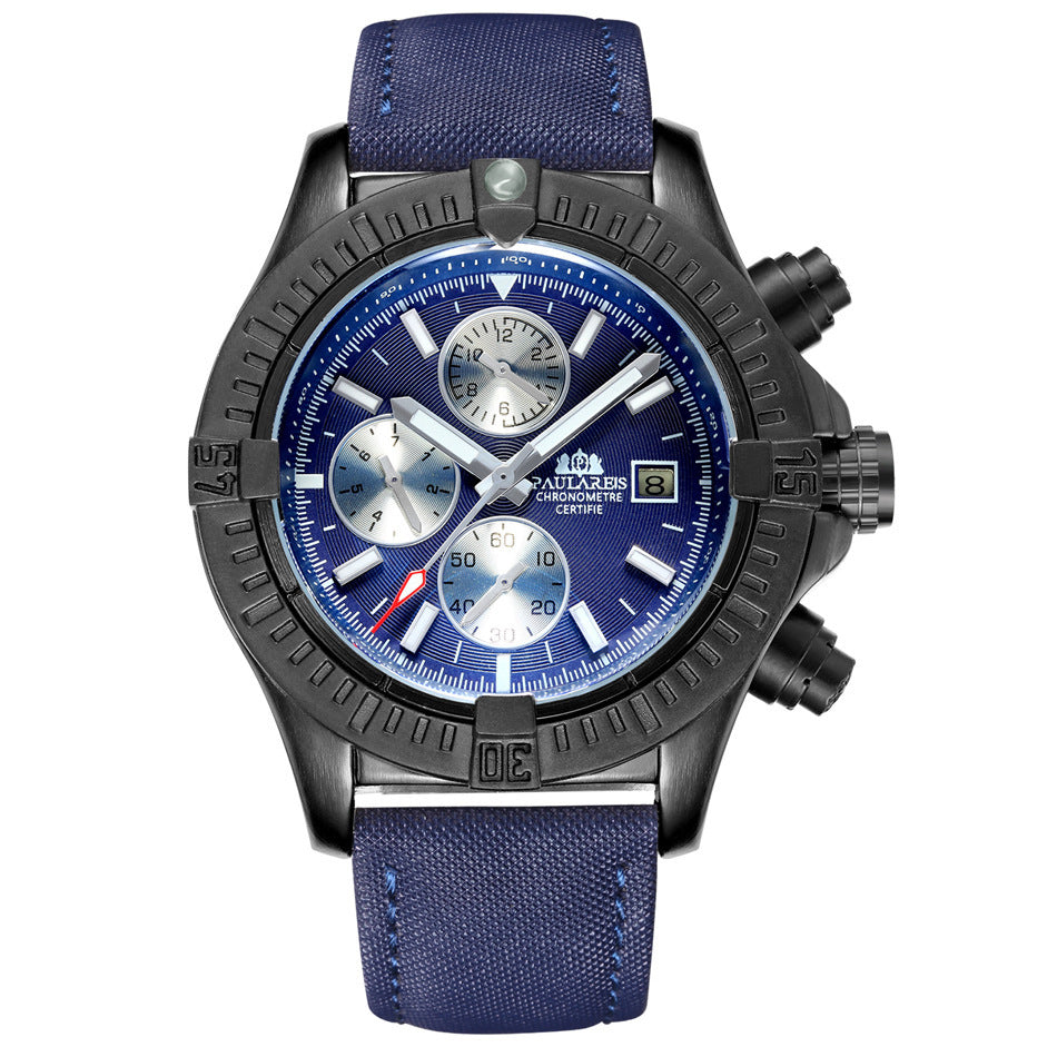 Herenmode Leren multifunctioneel herenhorloge