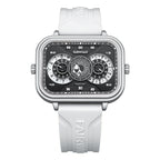 Multifunctioneel herenhorloge met dubbele inzetstukken, waterdicht en lichtgevend