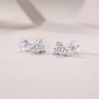 Wave Diamond Set Moissanite Silver Earrings Luxury Fashion Diamond Earrings Stud Earrings