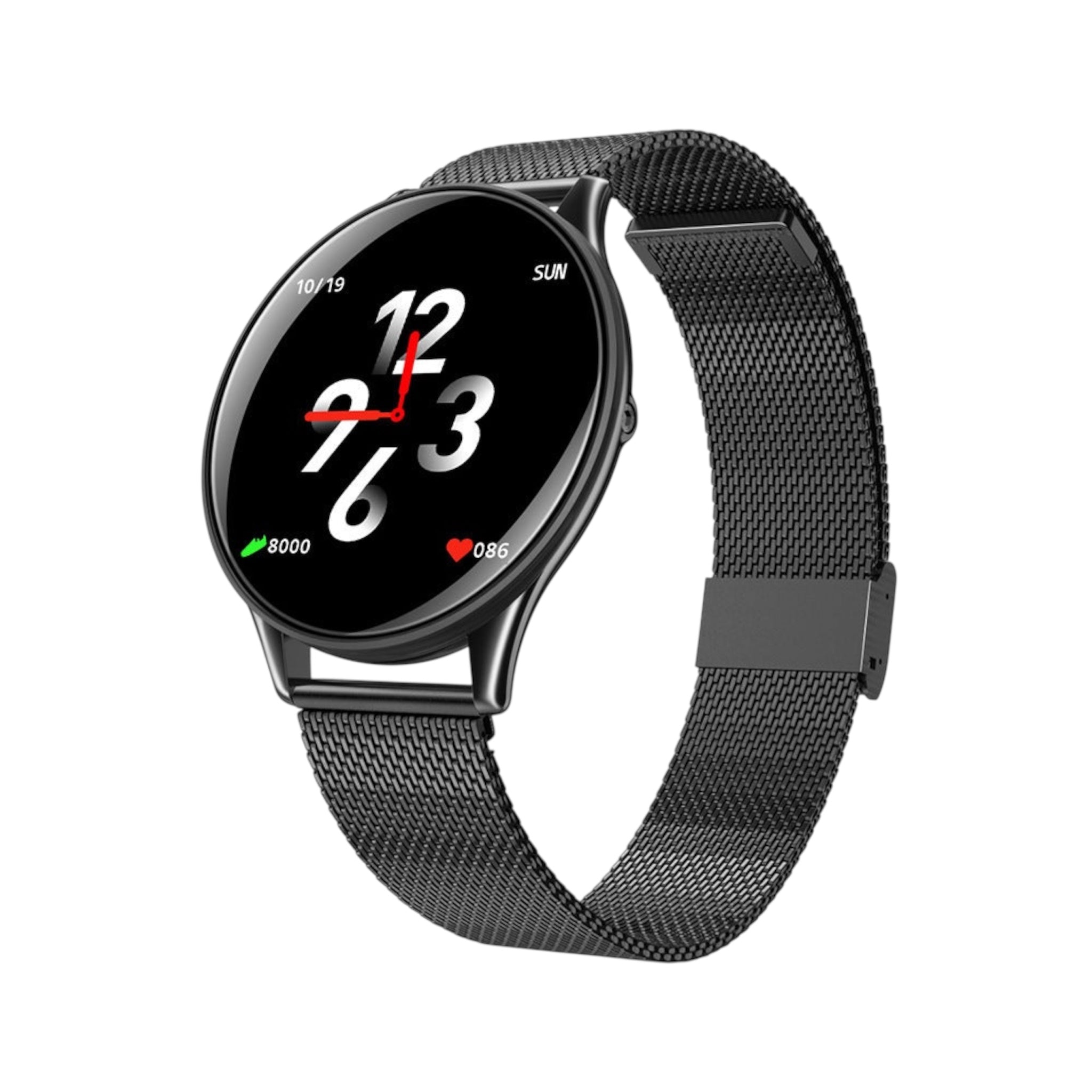 Fahiona Orologio Intelligente con Cintura in Rete, Monitoraggio della Salute, Chiamata Bluetooth, Promemoria Intelligente, Modalità Sportiva Multifunzione, Schermo HD, Orologio Intelligente