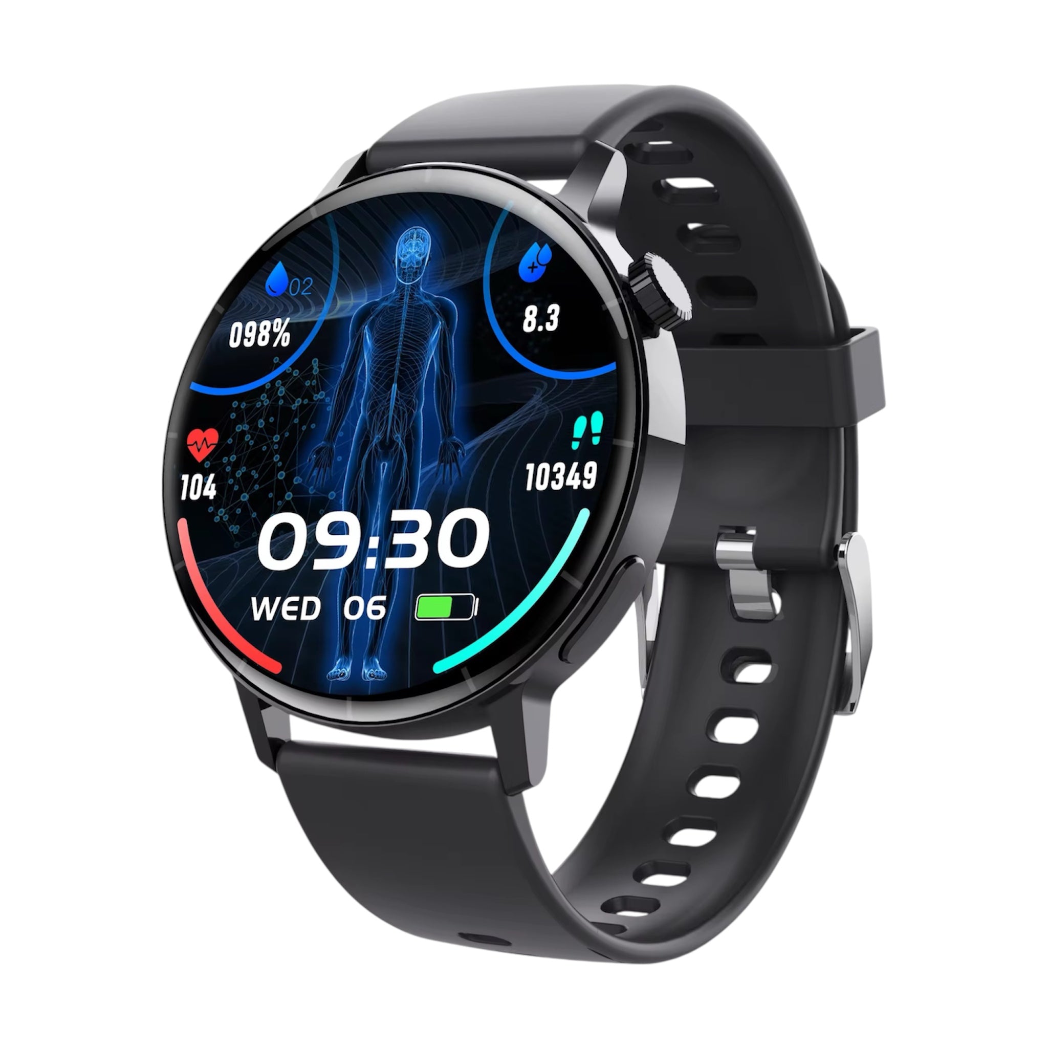 F67Pro Smart Watch Glicemia Frequenza cardiaca Pressione sanguigna Ossigeno Temperatura corporea Monitoraggio Smartwatch Bluetooth Chiamata vocale Orologio sportivo