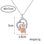 Women Fashionable Necklace 925 Sterling Silver Zircon Heart Electroplated Copper Pendant Women Necklace