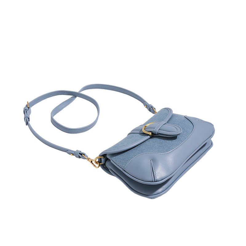 Women's Fashionable Shoulder Bag Multi Pocket Large Capacity Retro Denim Blue Underarm Bag Women's Fashion Shoulder Bag