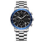 Ever Move brand Men's quartz watch waterproof watch adult three hand steel strap small luminous watch