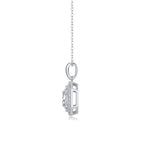 Small Square Bag Luxury Fashion Diamond Pendant Necklace Set With Mosan Diamond Silver Ornaments