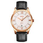 Skmei Men's Quartz Watches Waterproof Stainless Steel Original Leather Strap Waterproof Luxury Wristwatches