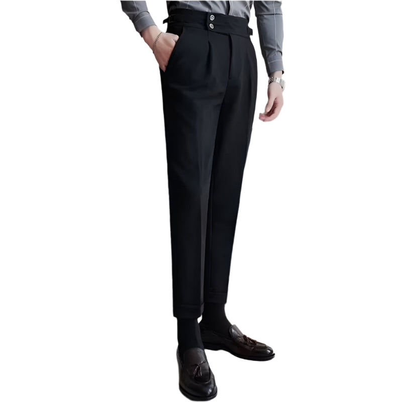 Men's Fashion British Style Business Formal Wear Suit Pants Men's