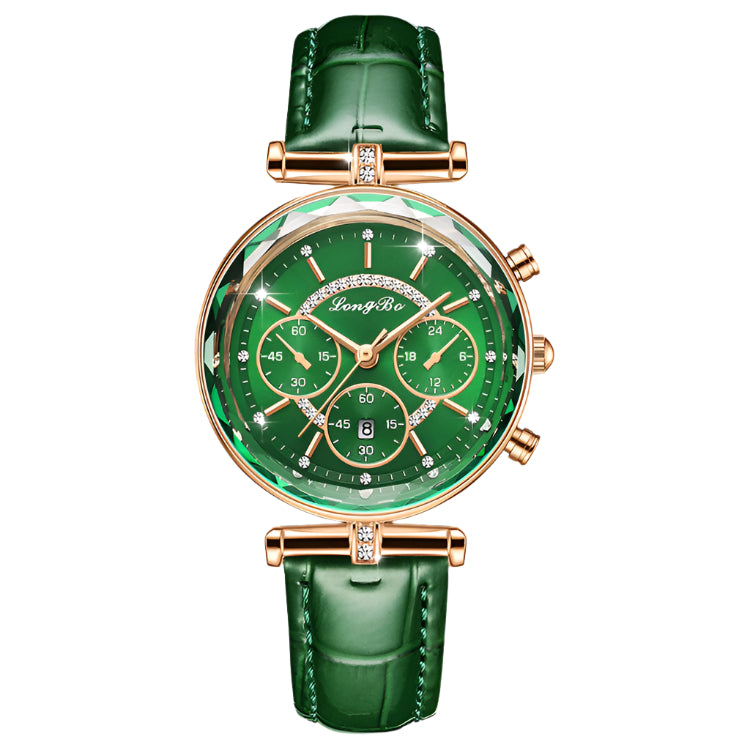 LONGBO Lady Quartz Movement Horloges Luxe Design Dameshorloges met Originele Leren Band Dameshorloge