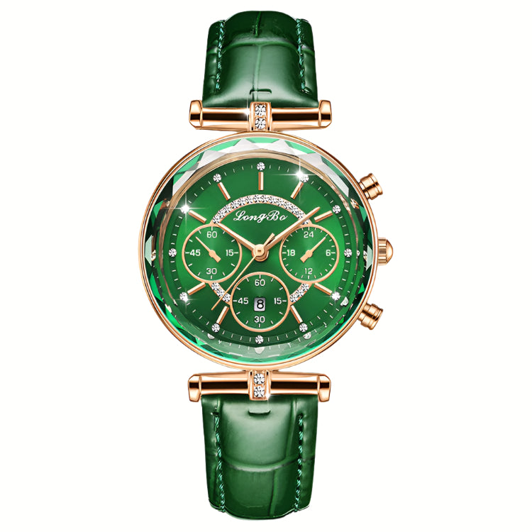 LONGBO Lady Quartz Movement Horloges Luxe Design Dameshorloges met Originele Leren Band Dameshorloge