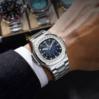 POEDAGAR Fashion Square Watch Men with Date Stainless Steel Quartz Wrist Watch High Quality Waterproof Luminous Men's Watch