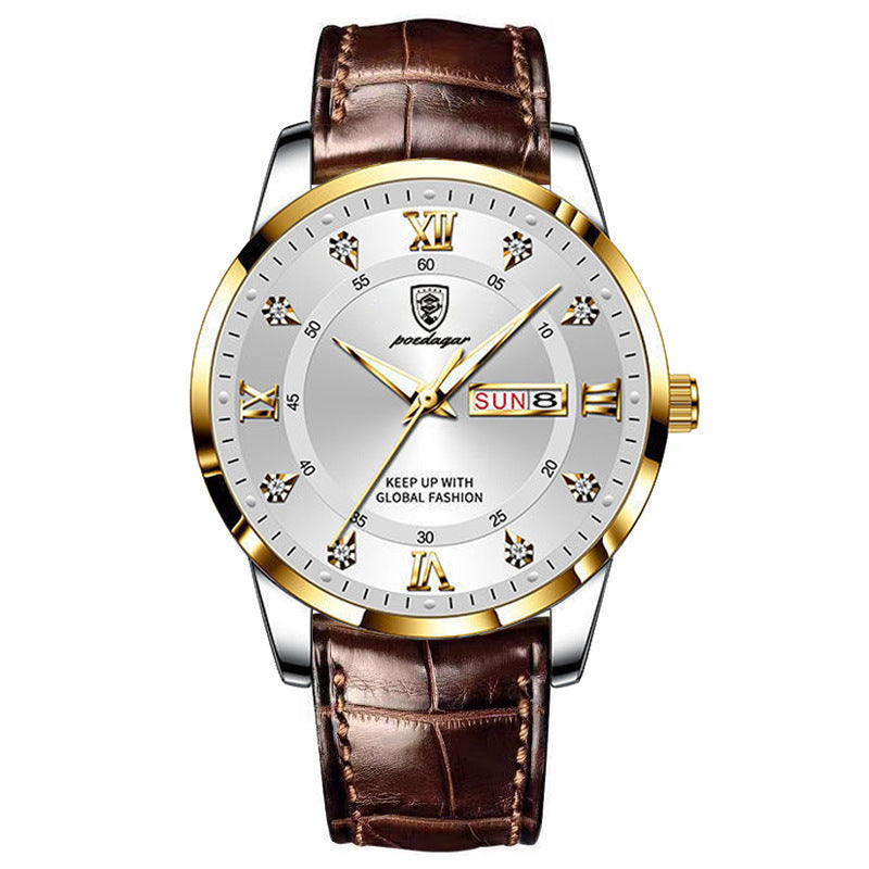 POEDAGAR Men's Watches Top Brand Luxury Leather Wrist Watch Men Sports Quartz Watch Waterproof Male Watch Relogio Masculino Men's Ultra-thin Quartz Watch - Acquisti Online