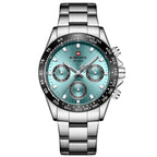 Herenhorloge met stalen band en waterbestendig quartzhorloge