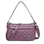 Women's Shoulder Bag Large Capacity Crossbody Multi Zipper Pocket PU Soft Leather Textured Fashionable Women's Crossbody Bag