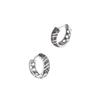 Delicate Retro Thai Silver Chaoren Ring Earrings With Micro Inlaid Colorful Zircon Earrings
