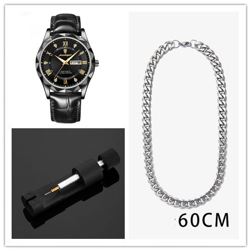 POEDAGAR Luxury Business Men's Wrist Watch Waterproof Luminous Date Week Men's Watch for Men Quartz Watch Leather Men's Watches reloj