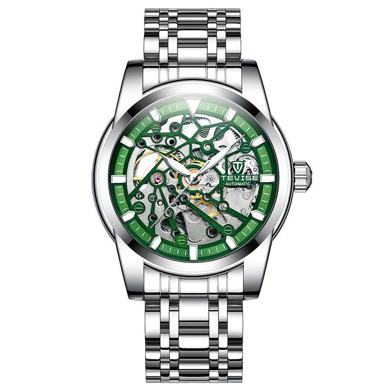Modieus roestvrij staal hol lichtgevend herenhorloge