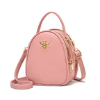 Women's Retro Shoulder Bag Bee Small Round Bag Versatile Crossbody bag Multi Pocket Women's Fashion Crossbody Bag