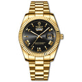 Binbond Man Steel Band Watch Business Casual Fashion Roman Digital Log Stainless Steel Watch Waterproof Automatic Movement Watch - Acquisti Online