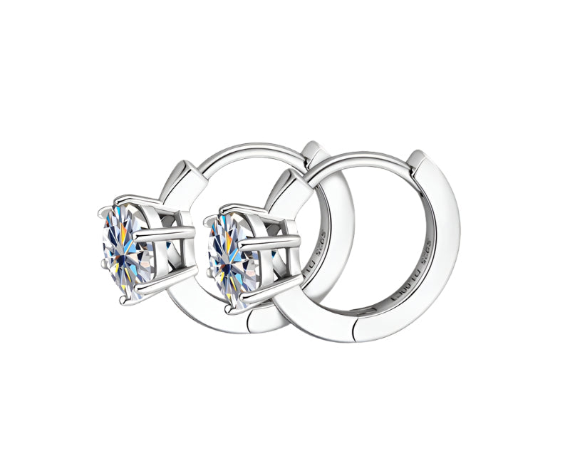 Fashion Simple Moissanite Ear Ring S925 Silver Earrings