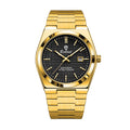 Binbond Orologio al quarzo da uomo in acciaio, luminoso, alla moda, impermeabile, alla moda.