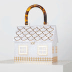 Women's Luxury Designer  Acrylic Handle House Shaped Purses And Handbags