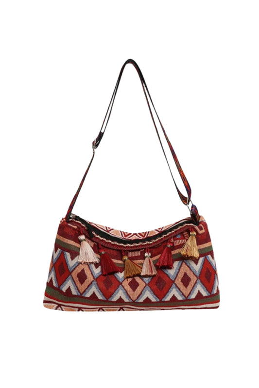 Women's Tassel Adjustable Strap Shoulder Bag