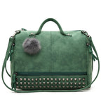 Fashionable Women's Hand Bag Pillow Bag European and American Fashion Large Capacity Matte Rivet Big Shoulder Bag
