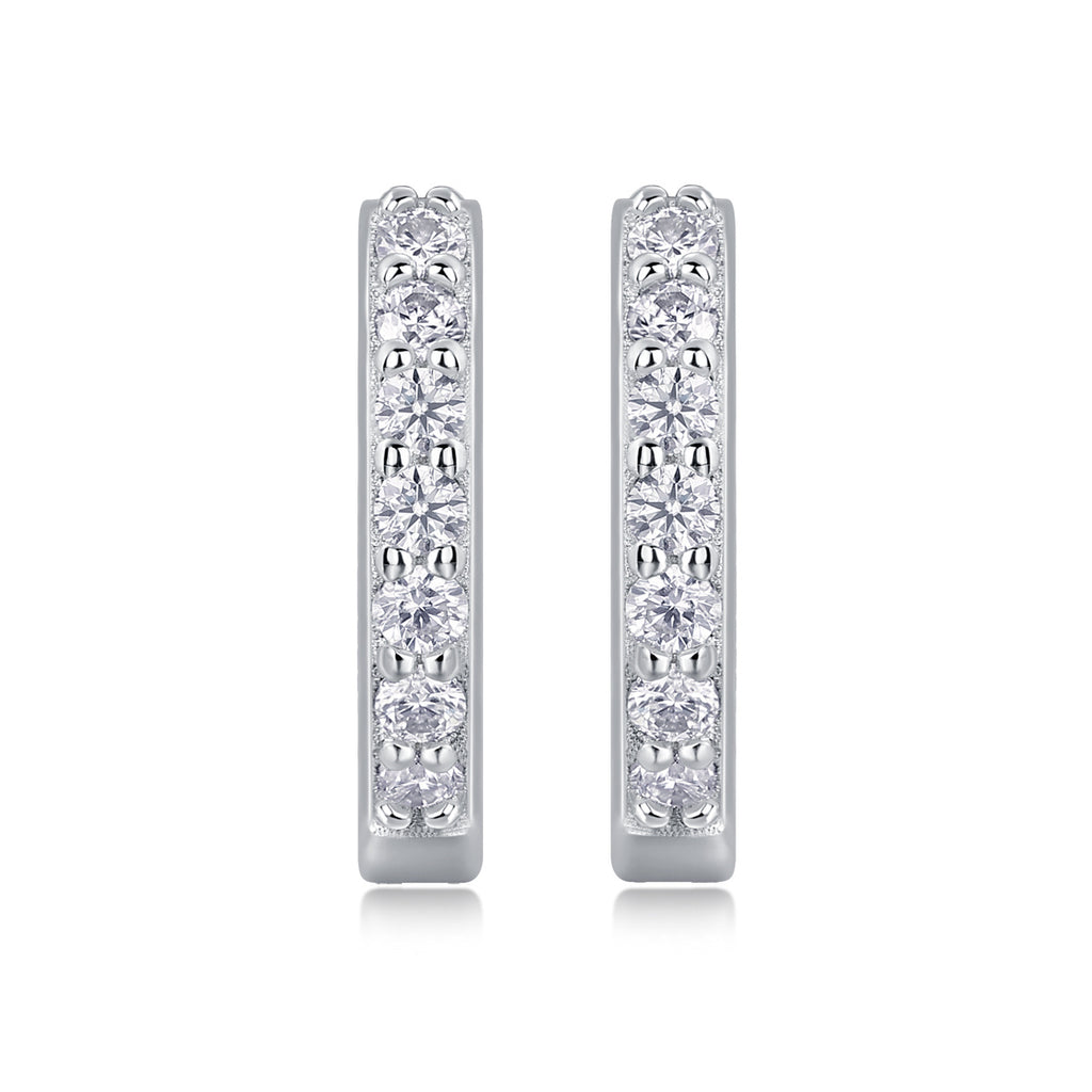 Diamond Set Moissanite Silver Earrings Luxury Fashion Diamond Earrings Stud Earrings