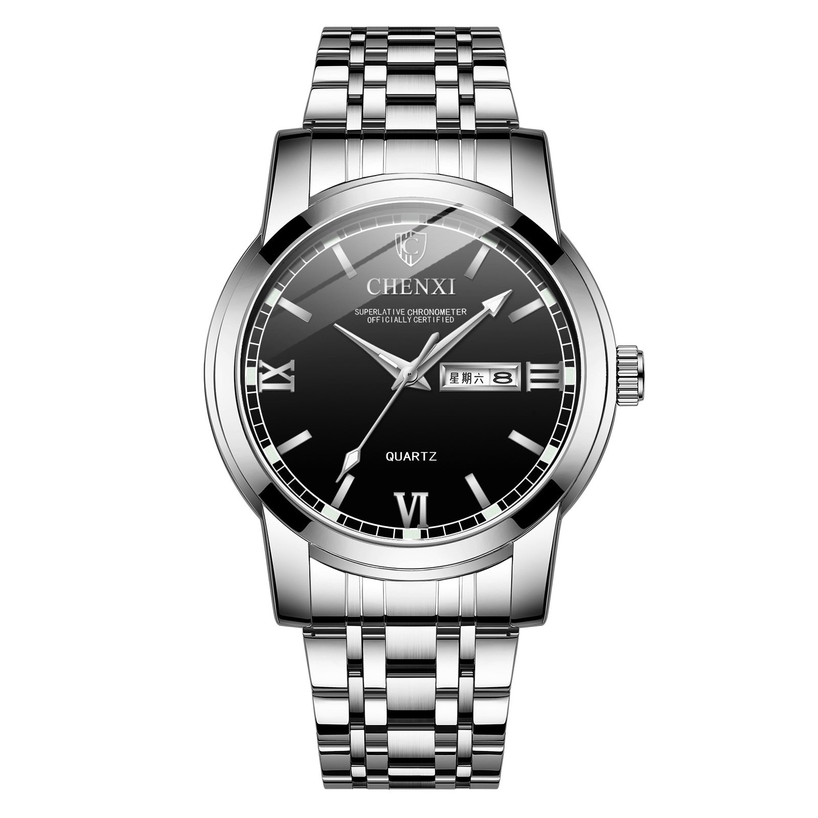 Men's Quartz Watch Top Brand Luxury Business Waterproof Date Clock Full Steel Men Quartz Wrist Watch