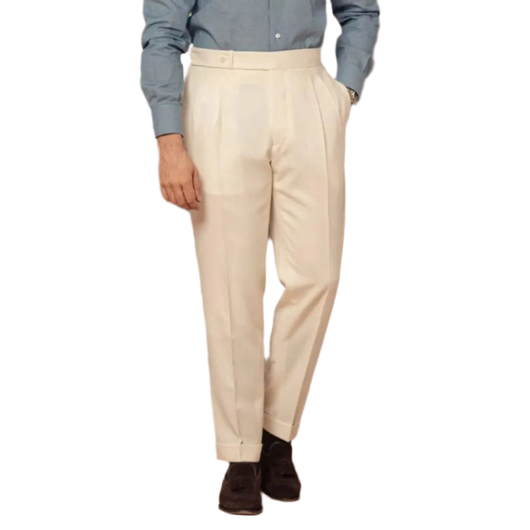 Heren modieuze casual zakelijke formele broek effen kleur knoopbroek effen polyester heren casual formele broek