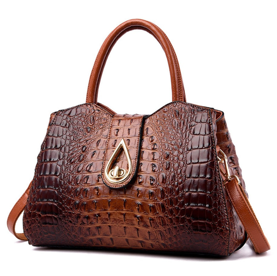 Luxe handtas voor dames, originele leren schoudertas met meerdere zakken en grote capaciteit, stijlvolle schoudertas voor dames