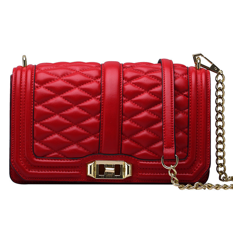 Dames modieuze kettingtas schoudertas diagonaal origineel leer grote capaciteit crossbody dames schoudertas