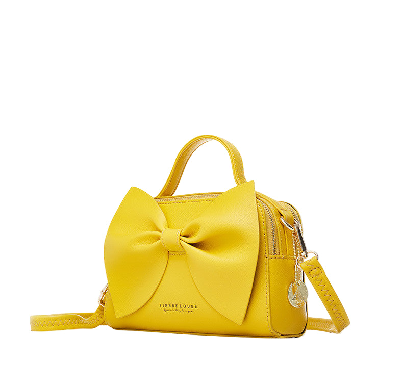 Italian women's style bow shoulder bag