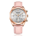 MEGIR Dames Quartz Horloge Waterdicht Topmerk Luxe Chronograaf Dames Polshorloge Echt Leer Casual Horloge