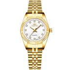 Chenxi Brand Luxury Women Watch Gold Blue Quartz Wrist Stainless Steel Rhinestone Crafted Casual Waterproof women Watches