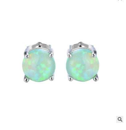 Trendy damesoorbellen van 925 sterling zilver, hoogwaardige, gepersonaliseerde oorbellen met opaal, geschikt voor elke gelegenheid.