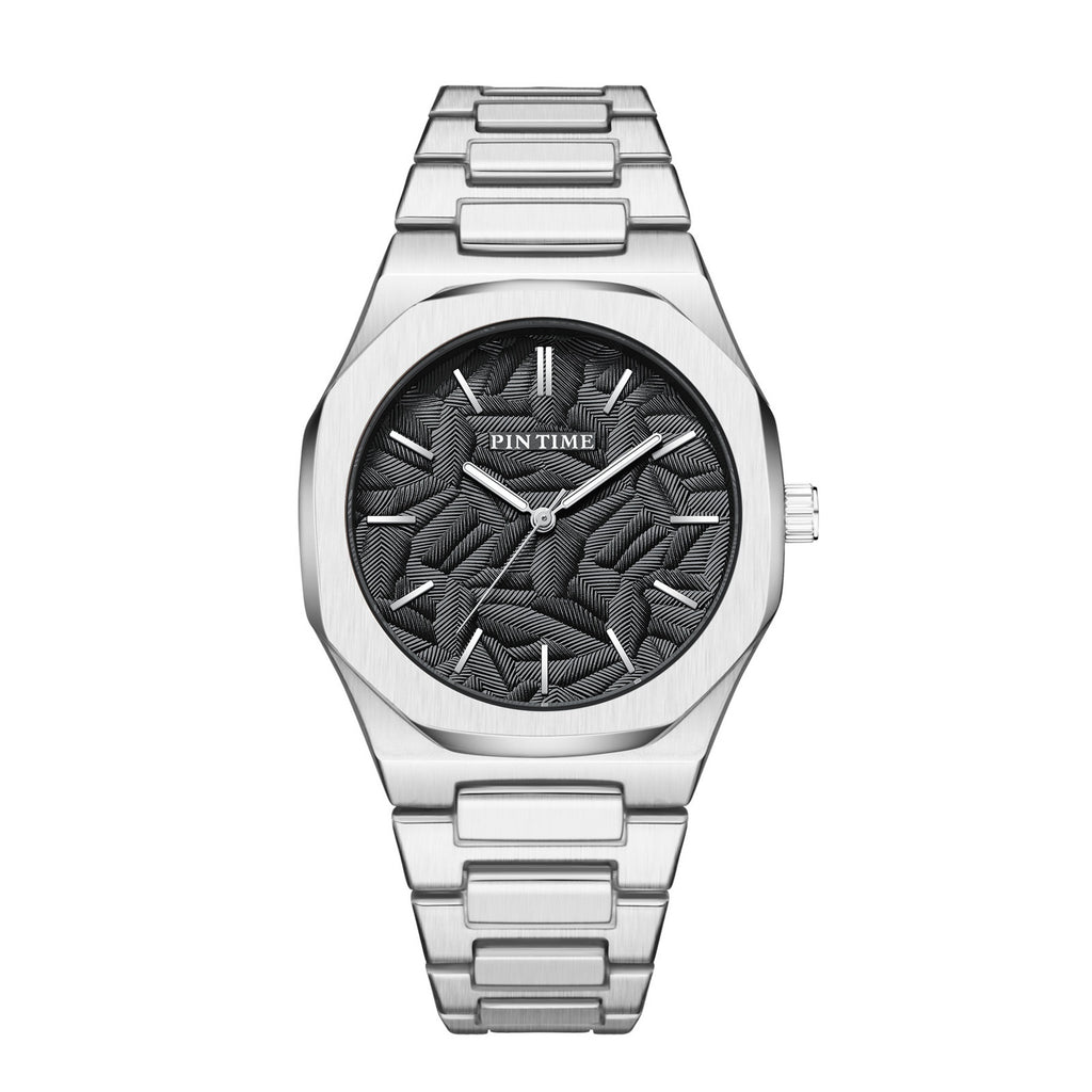 PINTIME Women Fashionable Quartz Watch Stainless Steel Waterproof Luminous Autometic Movemen Women Watch