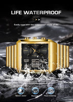 Foxbox Man Classic Stylish Watch Automatic Quartz Movement Steel Band Waterproof Men's Watch - Acquisti Online