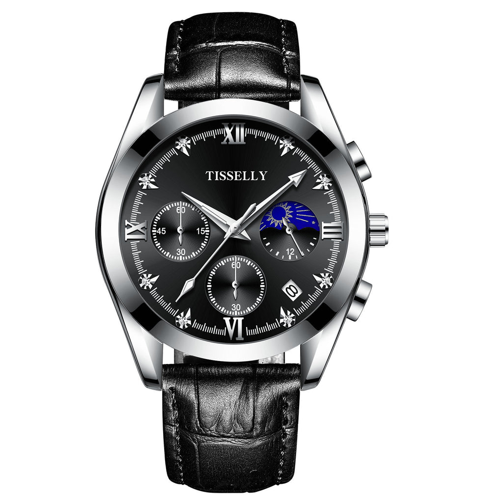 Eenvoudig, modieus, waterdicht, lichtgevend quartzhorloge voor heren