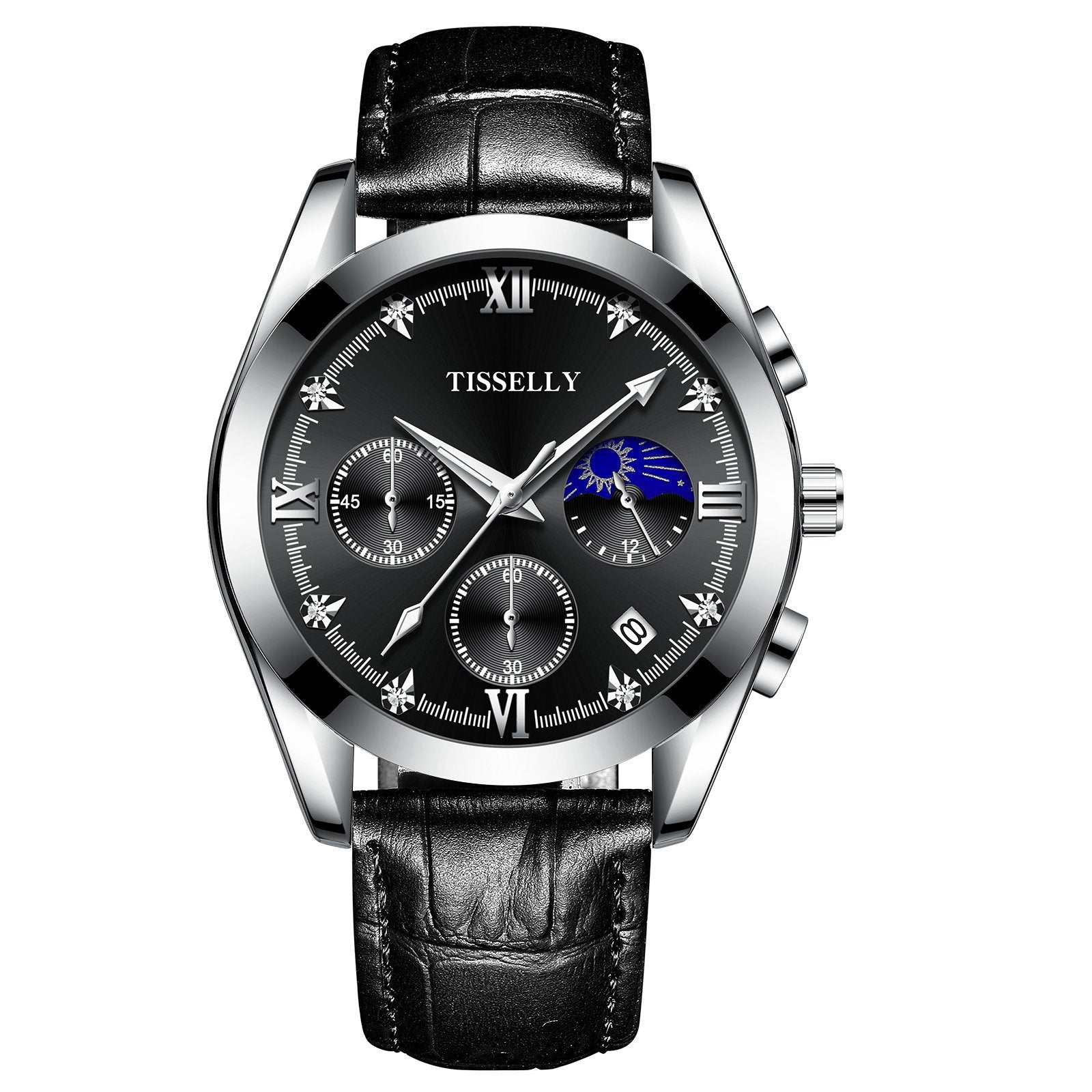 Tisselly Man Orologio Uomo Alla Moda Business Casual Impermeabile Movimento Automatico al Quarzo