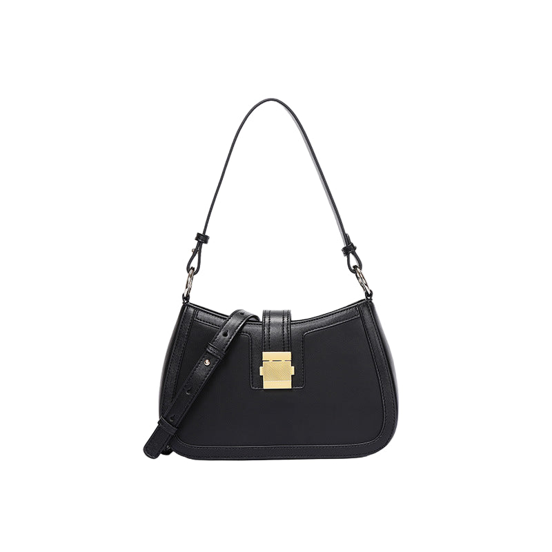 Women's Fashionable Original Leather Shoulder Bag Zipper Pocket Large Capacity Handbag Women's Fashion Shoulder Bag