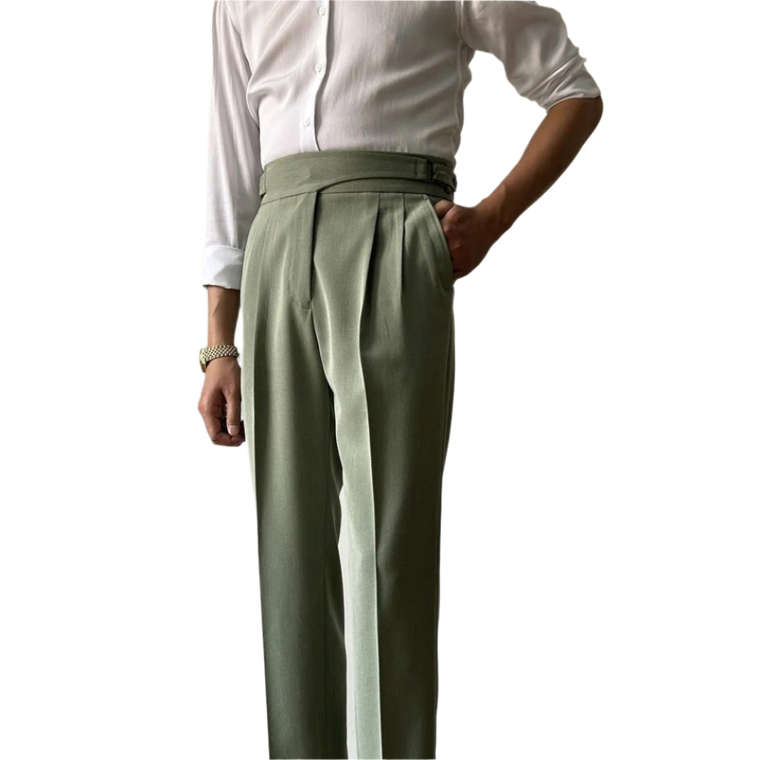 Men's High Waist Slim Fit Business Men's Casual Pant