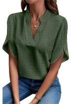 Zomers kort mouwen chiffon shirt Nieuw V-hals shirt Dames casual veelzijdige kleding