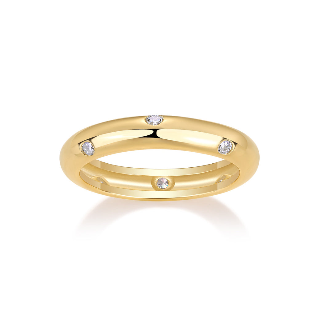 Starry Diamond Ring Wedding Ring Luxury Fashion Moissanite Silver Ring